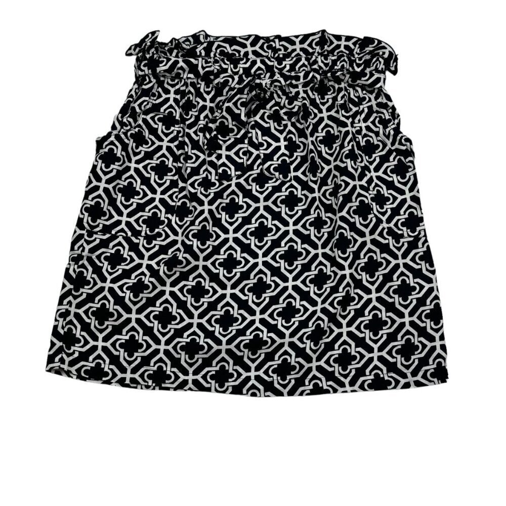 Escapada Resort Wear 100% Rayon Geo Paper Bag Tie Waist Skirt Women's Size XS